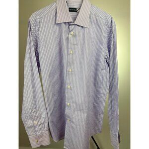 Brand NWT Saks Fifth Avenue ***Purple & White*** Dress Shirt 16 34/35